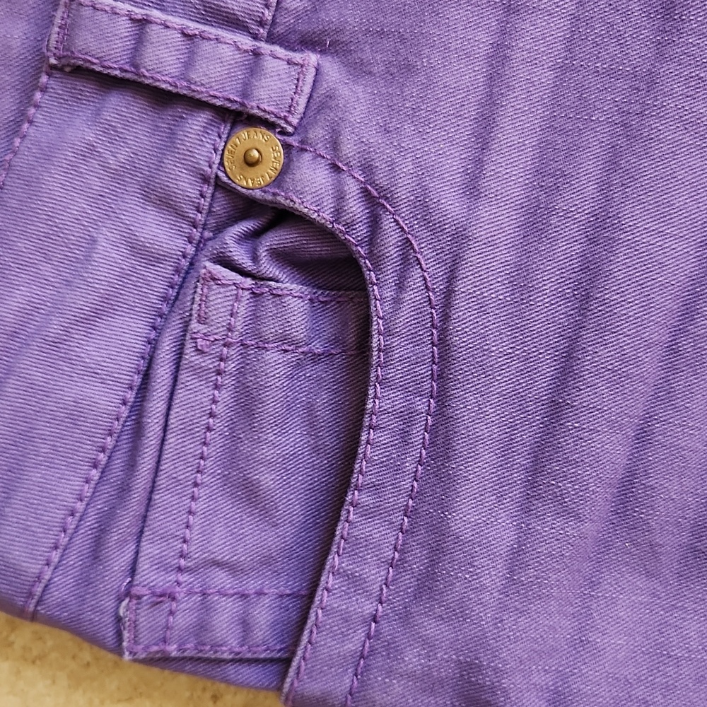 Purple Denim Shorts - Picture 5 of 8